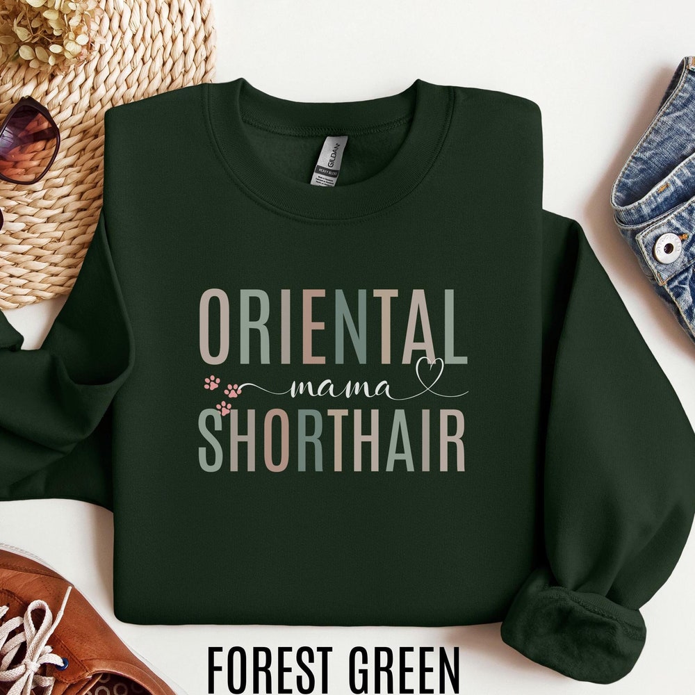 Oriental Shorthair Mama Sweatshirt Cat Mama Sweater Cat Mom Shirt Cat Shirt Cat Lover Gift Cat Owner Birthday Gift Mother'S Day Gift Store24Hs
