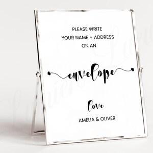 Write Your Address Envelope Sign Template, Minimalist Address the ...