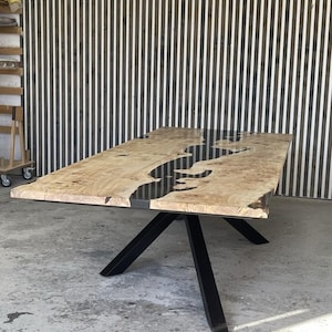 Personalized Table, Dining Epoxy River Table, Suitable For Large Living Room, Kitchen Table