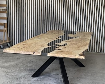 Personalized Table, Dining Epoxy River Table, Suitable For Large Living Room, Kitchen Table