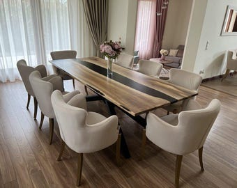 Dining table, Kitchen epoxy table, Modern epoxy table, Personalized epoxy dining table