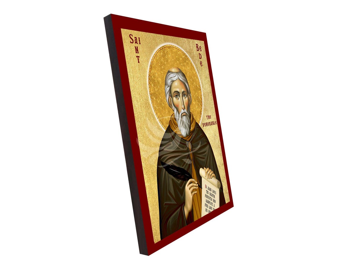 Saint Bede the Venerable Icon, Handmade Christian Icon of Saint Bede ...