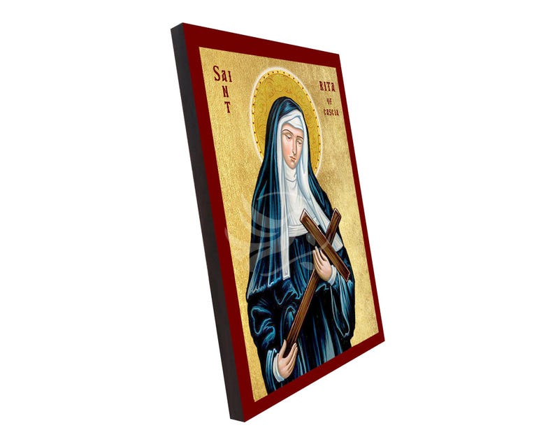 Sv Rita Saint Rita of Cascia Icon, Handmade Religious Icon of Saint Rita ...