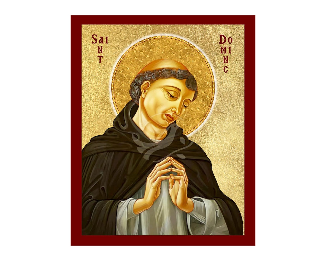 Saint Dominic Icon, Handmade Christian Icon of Saint Dominic, Byzantine ...