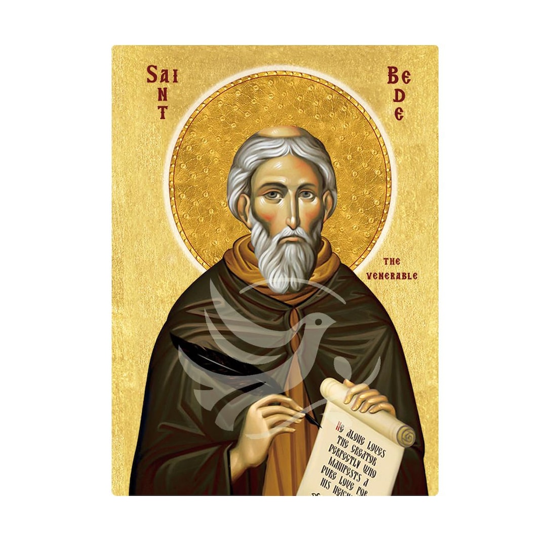 Saint Bede Icon Magnet – Christian Fridge Magnet – Religious Gift ...
