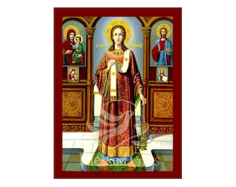 Saint Stephen the First Martyr Icon, Handmade Christian Icon of Saint Stephen, Byzantine Art Wall Hanging Plaque, Christian Religious Art