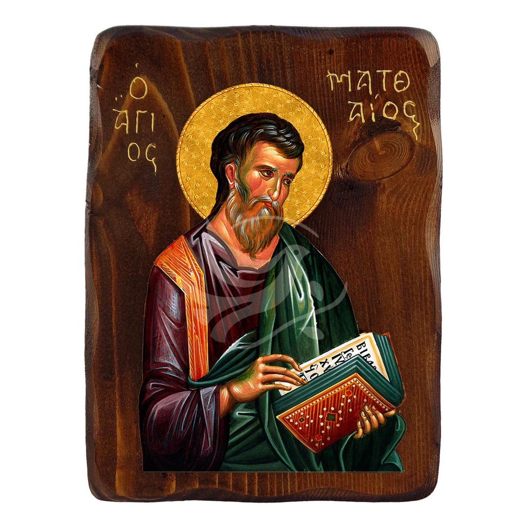 Saint Matthew the Apostle Icon, Handmade Greek Icon of St Matthew ...