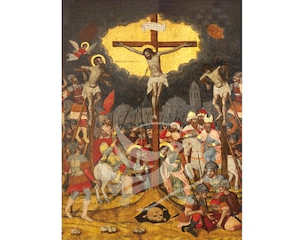 The Crucifixion Icon Magnet – Christian Fridge Magnet – Religious Gift – Baptism Favor – Greek Christian Souvenir – The Crucifixion of Jesus