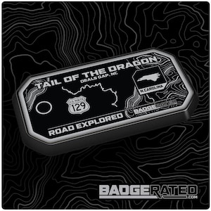Tail of the Dragon Straßenabzeichen (Deals Gap, Navy)