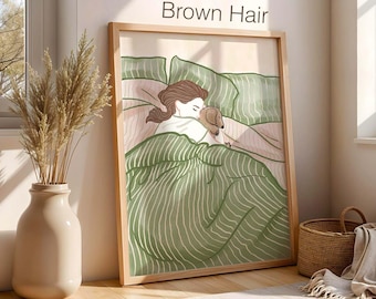 Cream Dachshund Art Print – Cozy Dog Cuddle Painting