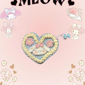 Cute My Melody Heart Purse with Ribbon and Bow
