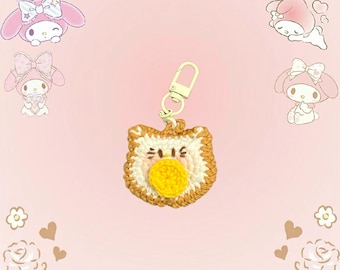 Cute Kawaii Crochet Cat Keychain