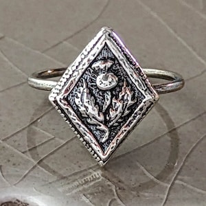 Sterling Silver Thistle Ring: Scottish Celtic Jewelry Gift