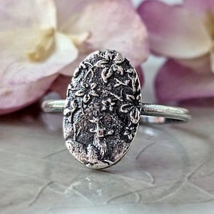 Sterling Silver Stag Ring, Silver Deer Ring, Woodland Jewelry, Nature Lover Gift, Forest Spirit, Spring Awakening, Artisan Hand Made Jewelry