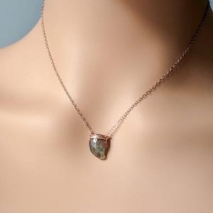 Garden Quartz Necklace, Dainty Scenic Lodolite Pendant, Customized Phantom Quartz Jewelry, Unique Paisley Shaped Gemstone, Choose your Stone