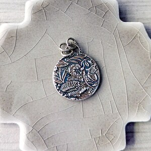 Sterling Silver Wax Seal Woodland Stag Pendant: Artisan Handcrafted Deer Talisman Necklace image 4