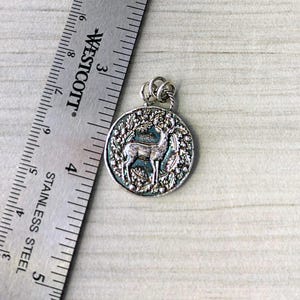 Sterling Silver Wax Seal Woodland Stag Pendant: Artisan Handcrafted Deer Talisman Necklace image 6