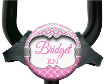 Adjustable to Fit Cardiology or Standard Steth Stethoscope Id Tag Personalized Polka Dots 6 colors