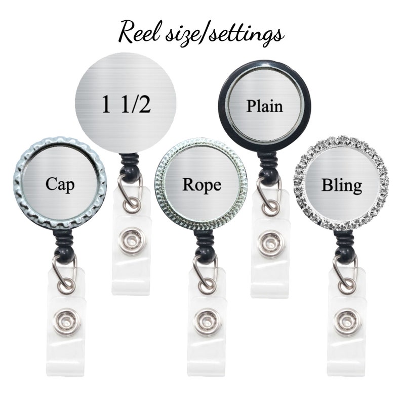 Gift for Nursing Student A423 Pretty Badge Reel with Bling Badge Clip Retractable Heart Badge Reel with Name Nurse Badge Reel Floral