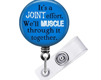 Physical Therapist Badge Reel: Funny PT ID Holder (Color Choices Available)