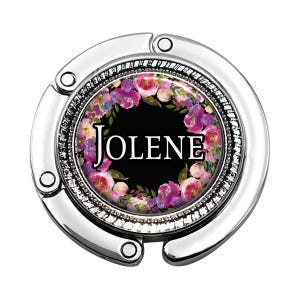 Faltbarer Blumenkranz Geldbörse Kleiderbügel - Benutzerdefinierte Damen Tisch Taschenhaken - Geschenk für sie 154