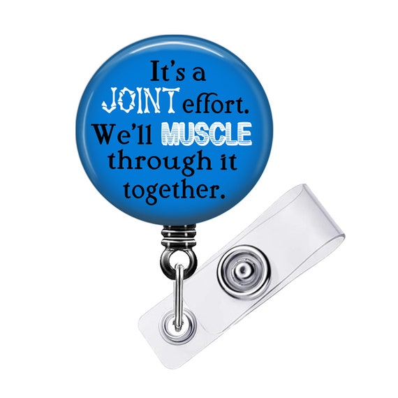 Physical Therapist Funny Retractable ID Badge Holder in 10 Design