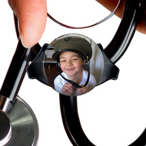 Custom Picture Badge, Perfect Graduation, Doctor Gift Idea, Personalized Stethoscope ID Tag, Unique Nurse Accessory, Medical Staff Present
