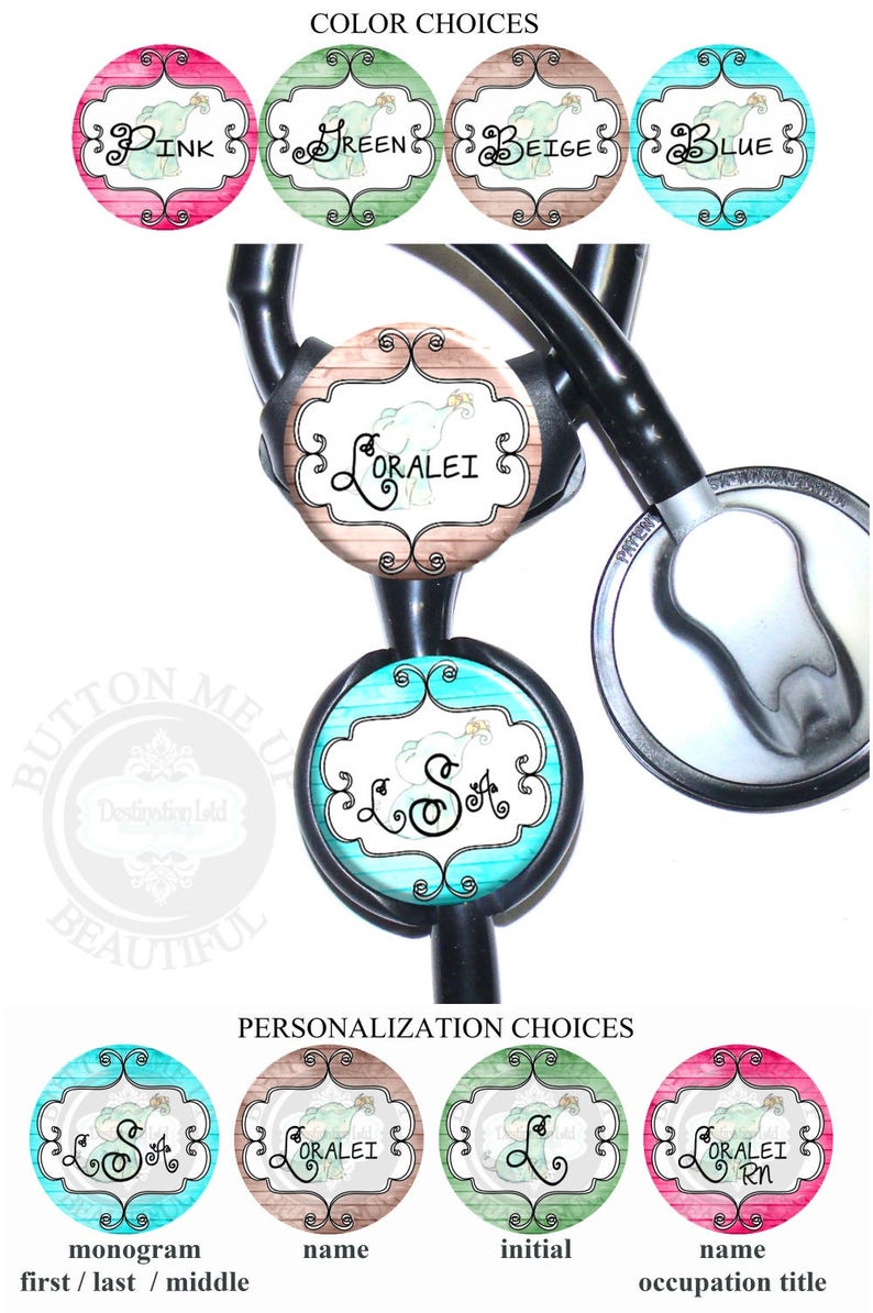 Personalized Respiratory Therapy Standard or Yoke Stethoscope Id Tag in 6 Color Choices Personalized Respiratory Therapy Standard or Yoke Stethoscope Id Tag in 6 Color Choices