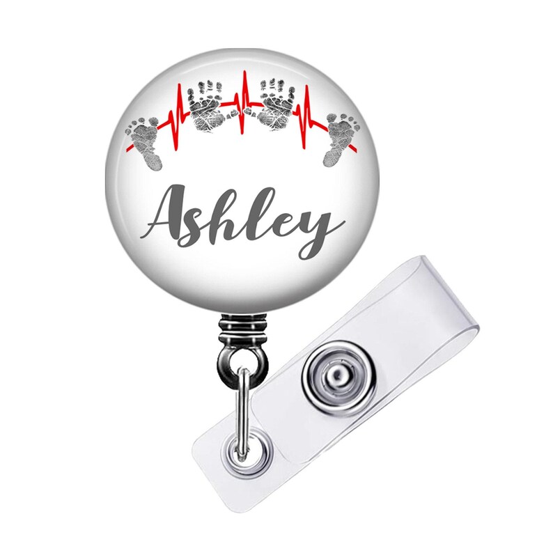 Retractable badge reel with design size choice 1½ inch extends to 34 inches