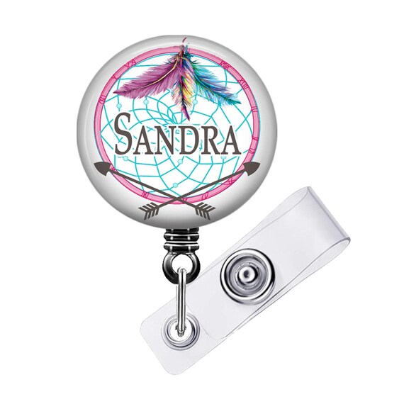 Personalized Dreamcatcher Badge Reel: Retractable ID Holder