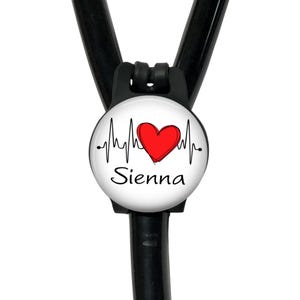 Custom Stethoscope Air Tag Holder - EKG Heart, Adjustable Silicone