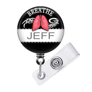 Badge Reel for Respiratory Therapy: Personalized Lungs (Color Choices)