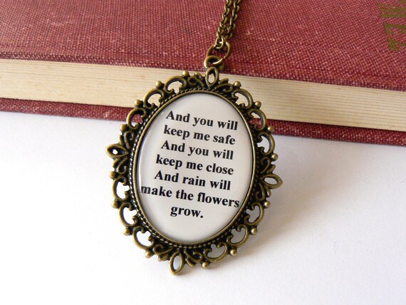 Items similar to Les Miserables necklace. Quote jewelry