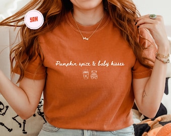 Pumpkin Spice Maternity Shirt: Comfort Colors Fall Pregnancy Tee