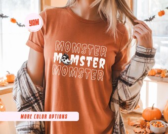 Funny Momster Halloween T-Shirt: Comfort Colors Spooky Season Tee