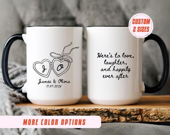 Taza de café personalizada para Sr. y Sra.: regalo para recién casados, regalo de San Valentín