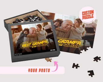 Custom Grampa Photo Puzzle, Father's Day Gift