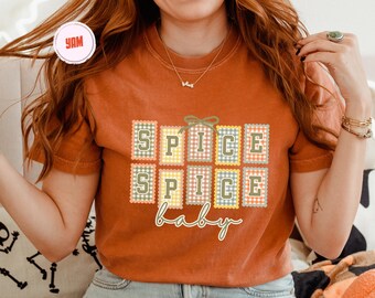 Pumpkin Spice Pregnancy Shirt: Fall Baby Announcement - Comfort Colors Tee