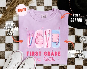 Custom Teacher Shirt: Personalized First Grade Tee