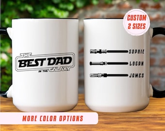Personalized Dad Mug Star Wars Father Gift For Dad Birthday Present Custom Design Galaxy Cup Morning Christmas Gift for Dad Keepsake
