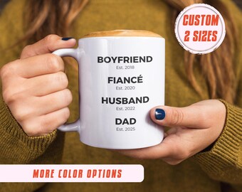 Taza personalizada para papá primerizo: regalo para revelar el embarazo