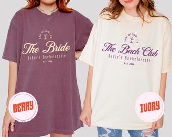 Custom Bachelorette Party Shirt: The Bach Club Comfort Colors Tee