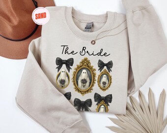 Ghost Bride Sweatshirt: Halloween Coquette Wedding, Fall Engagement Gift