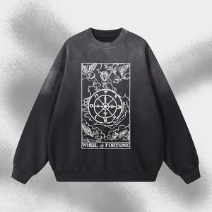Tarot-Karte Sweatshirt Glücksrad Streetwear Athleisure Baumwolle