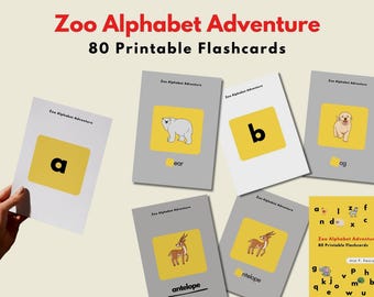 Juego Del Alfabeto Montessori Para Niños De 2 A 3 Años – 26 Tarjetas ABC Con Animales Divertidos – Aprendizaje Interactivo Y Regalo Didáctico