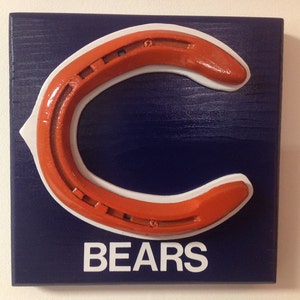 Chicago Bears Lucky Horseshoe Wall Plaque image 1