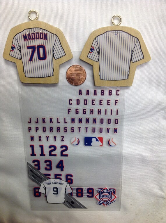 Chicago Cubs Customized Jersey JUMBO Earrings? Ornaments? Key