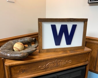 Chicago Cubs Reversible W & L Sign