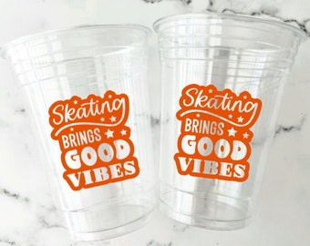 Disposable Roller Skating Party Cups- Skating Birthday Party