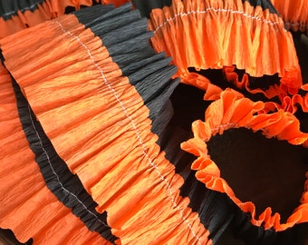Ruffled Crepe Paper Streamers- Party Decorations, Halloween Party